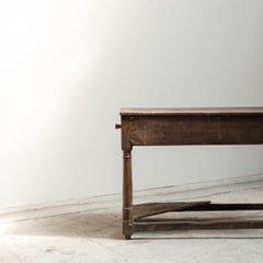 Antique Spanish Wooden Desk with Drawers, Spain, 1880s