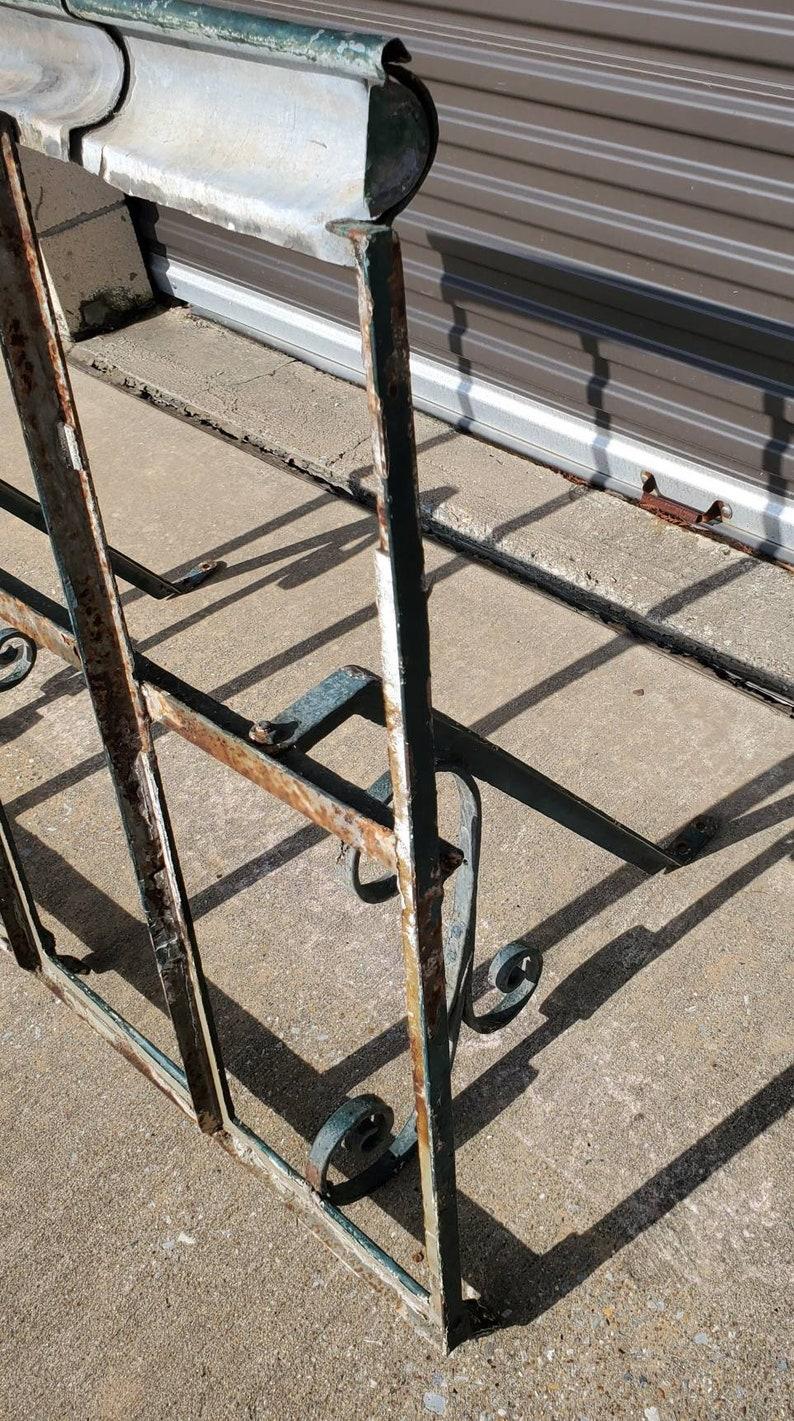 19th Century Antique Spanish Wrought Iron Architectural Building Awning