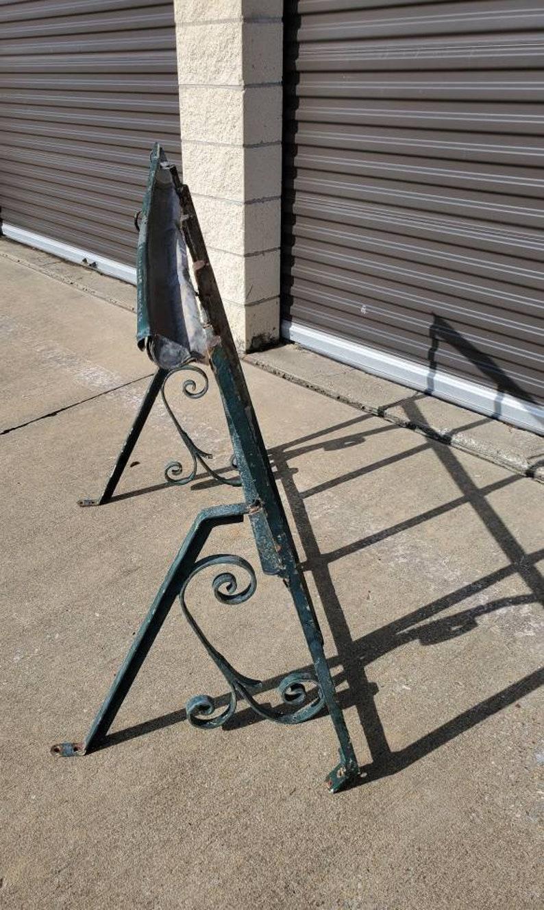 Antique Spanish Wrought Iron Architectural Building Awning 1