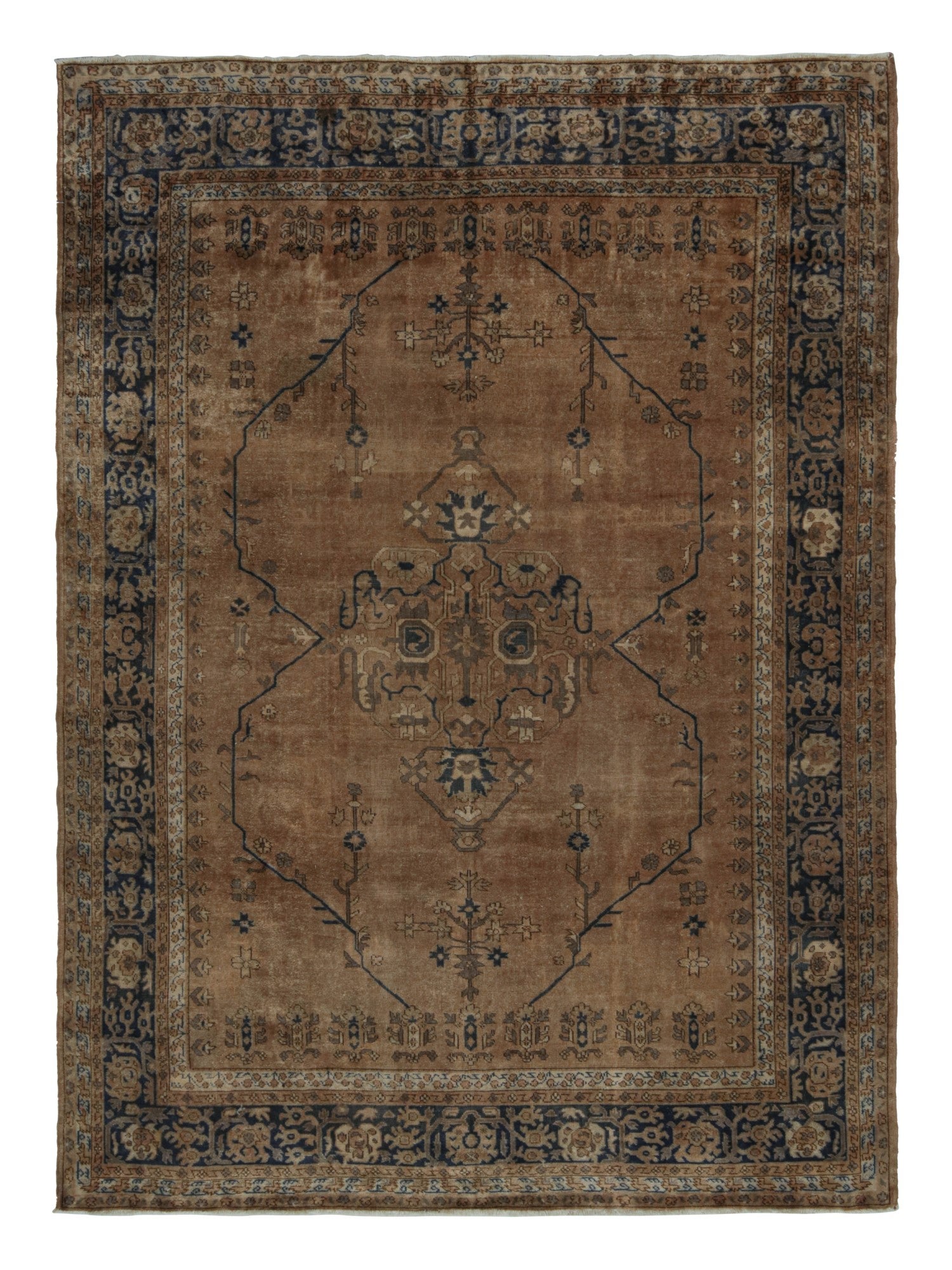 Antiker türkischer Isparta-Teppich mit geometrischen Blumenmustern, von Rug & Kilim
