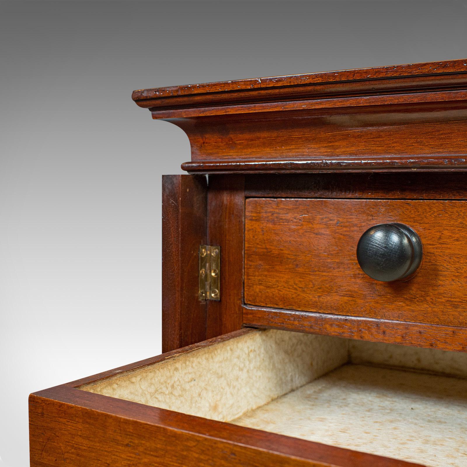 Antique Specimen Cabinet, English, Mahogany, Chest of Drawers, Shop, Edwardian 6