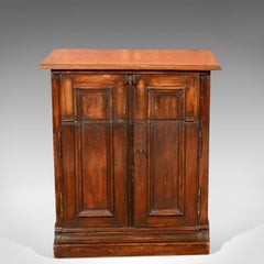 Antique Specimen Cabinet, French Oak Cupboard, Secretaire, Desk, circa 1850