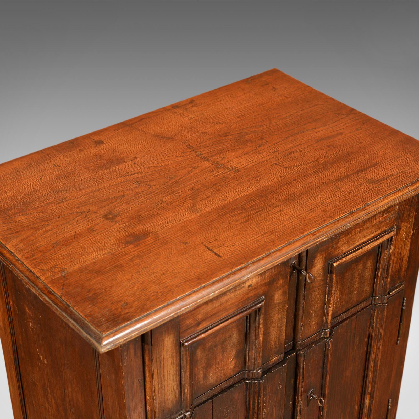 French Provincial Antique Specimen Cabinet, French Oak Cupboard, Secretaire, Desk, circa 1850 For Sale