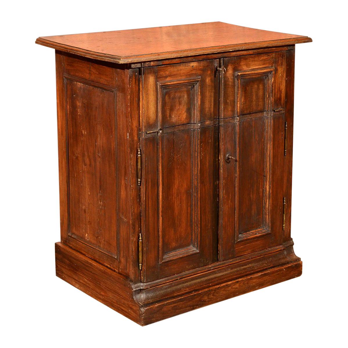 Antique Specimen Cabinet, French Oak Cupboard, Secretaire, Desk, circa 1850