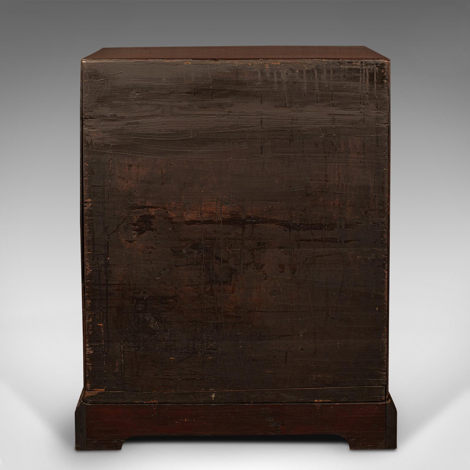 Wood Antique Specimen Chest, English, Collector's Chest of Drawers, Georgian, C.1800 For Sale