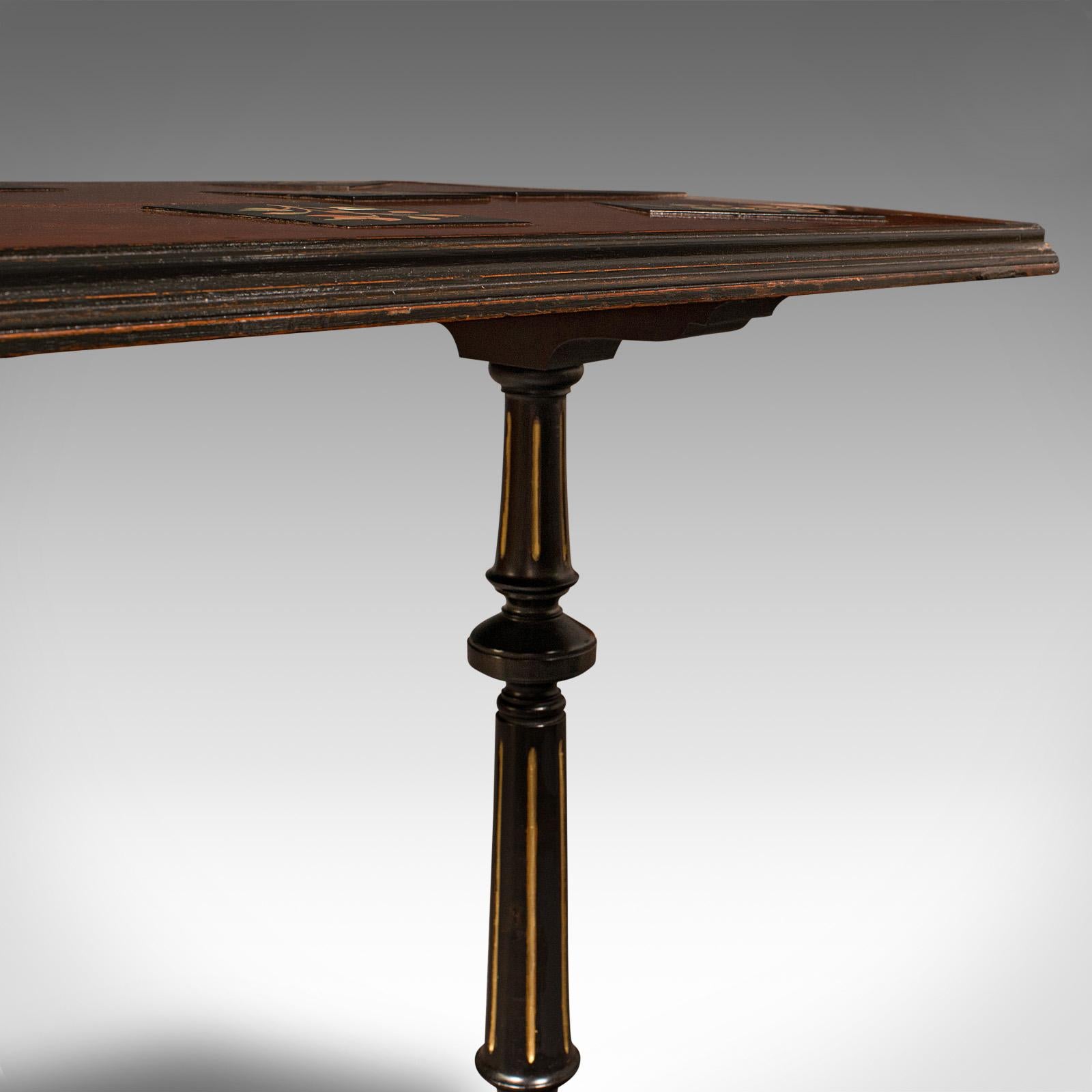 Antique Specimen Table, English, Inlaid, Occasional, Aesthetic Period, Victorian For Sale 4
