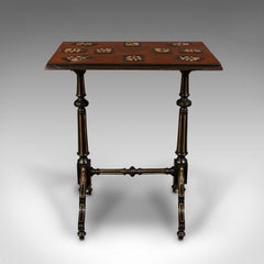 Antique Specimen Table, English, Inlaid, Occasional, Aesthetic Period, Victorian