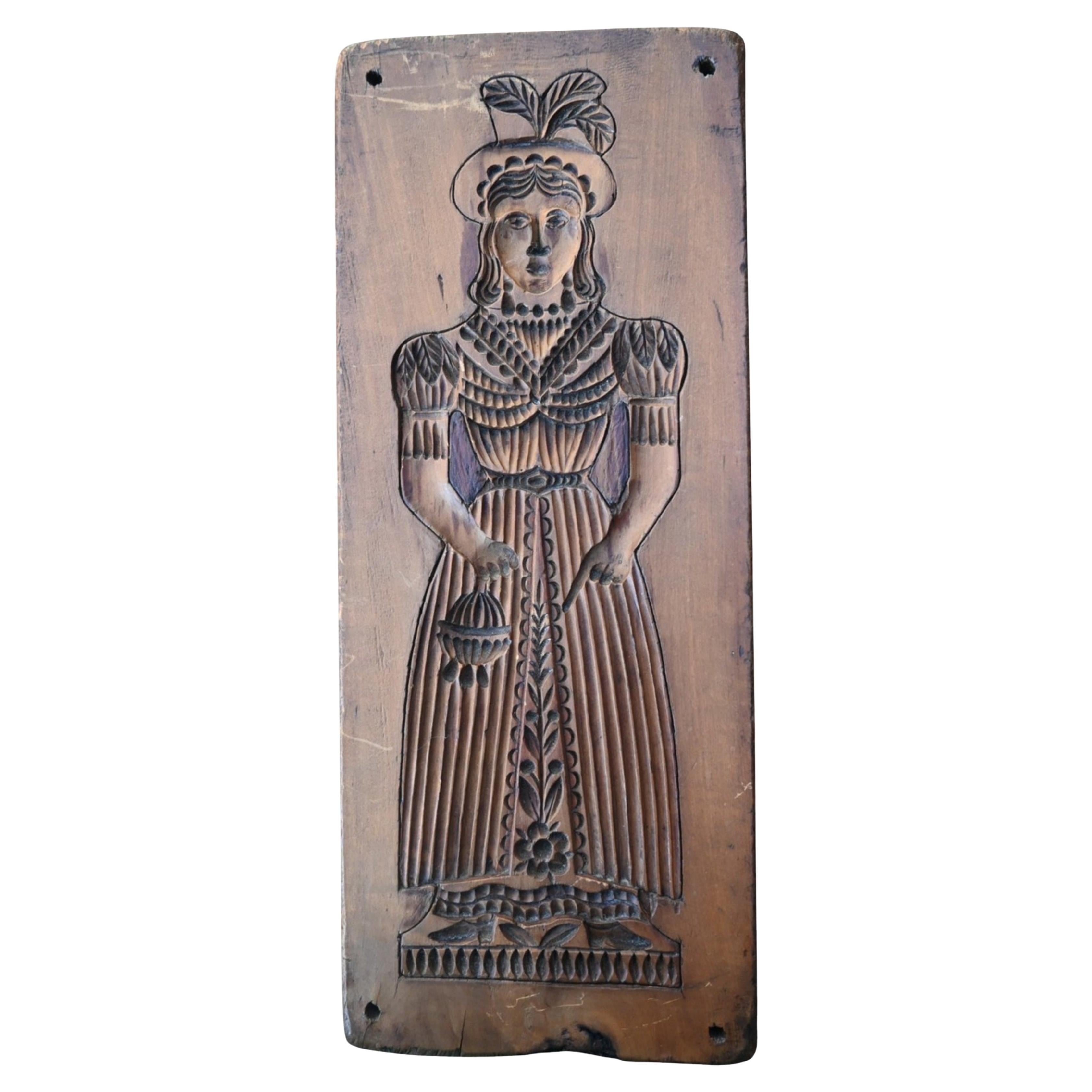 Antique Speculoos / gingerbread Mold – 19th Century For Sale