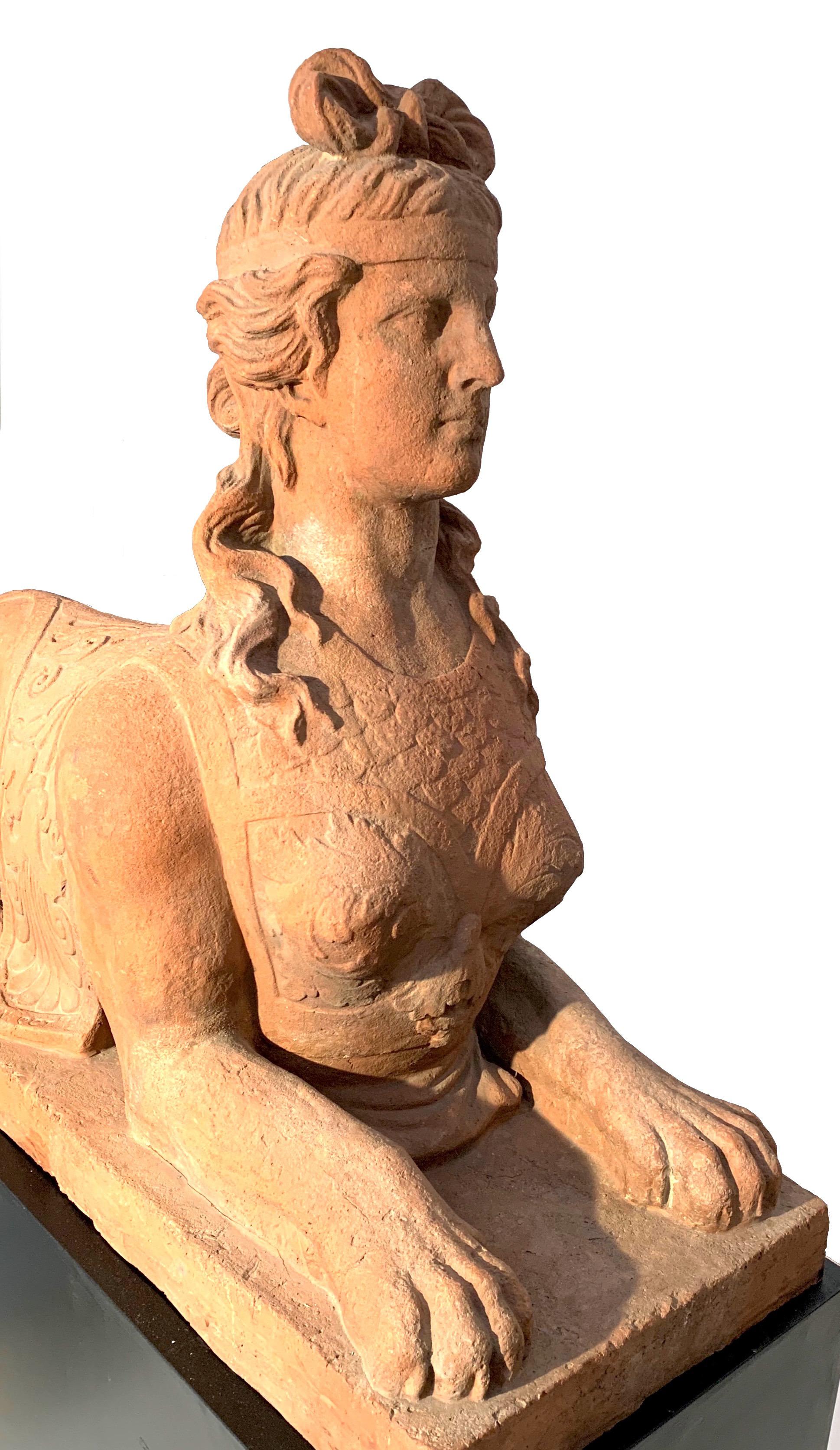 Antike Sphinx 1833 Felix Austin England Gargen Skulptur im Angebot 3