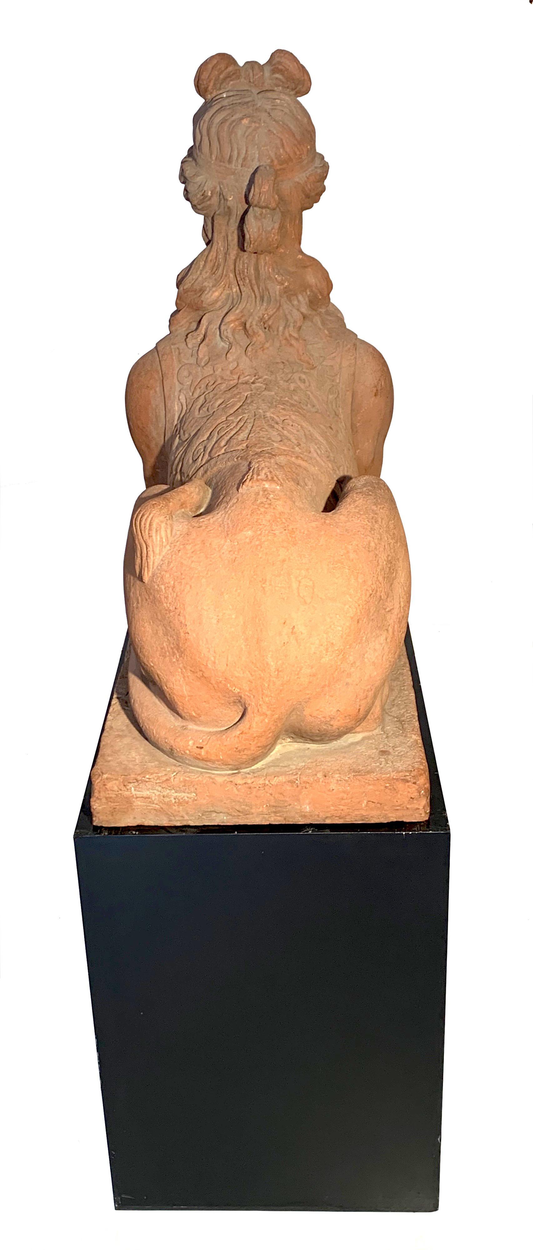 Antique Sphinx 1833 Felix Austin Angleterre Sculpture Gargen en vente 4