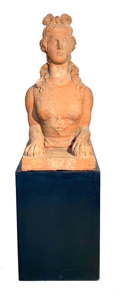 Antique Sphinx 1833 Felix Austin Angleterre Sculpture Gargen