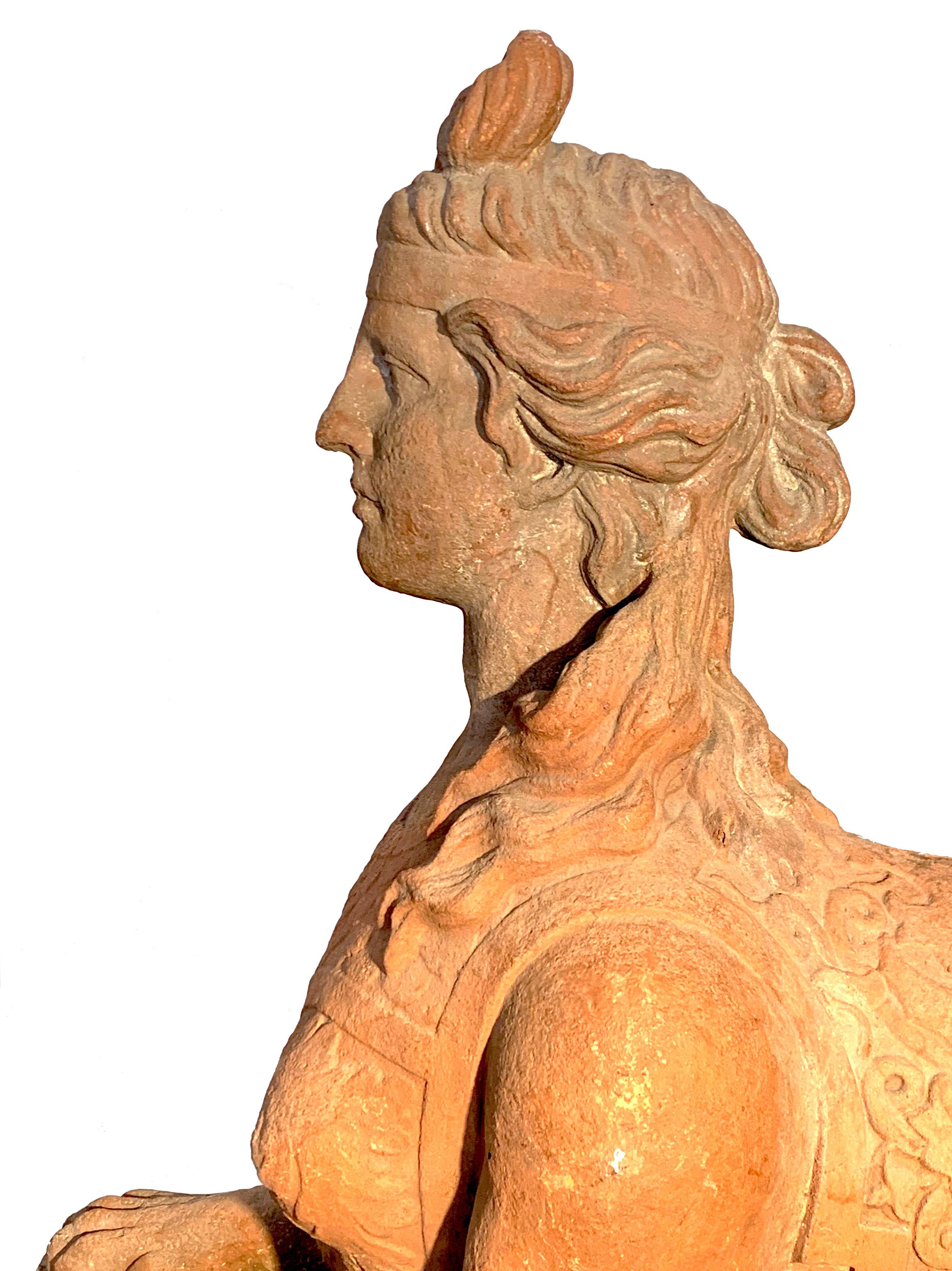 Antike Sphinx 1833 Felix Austin England Gargen Skulptur im Angebot 1
