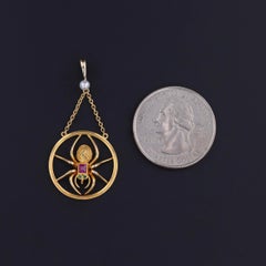 Antique Spider Pendant of 9ct Gold