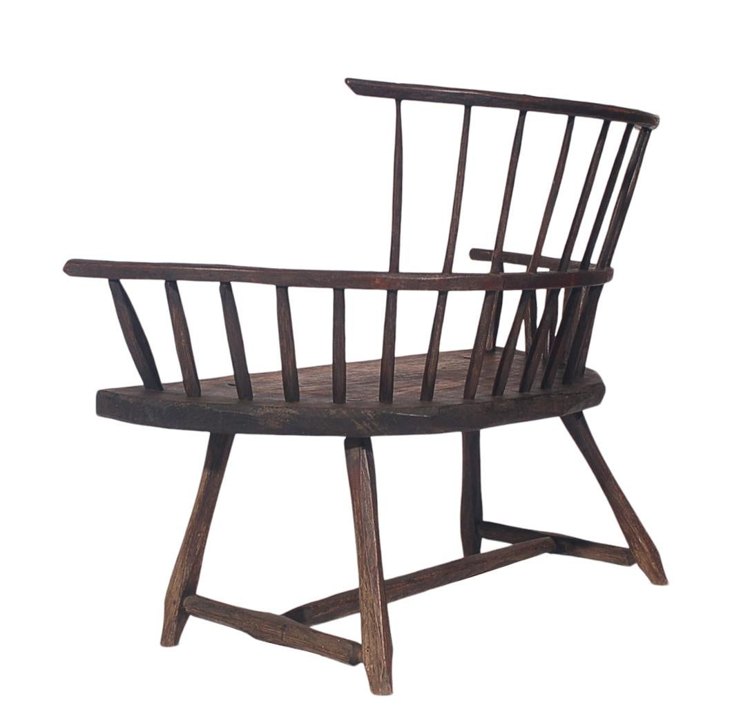 antique spindle bench