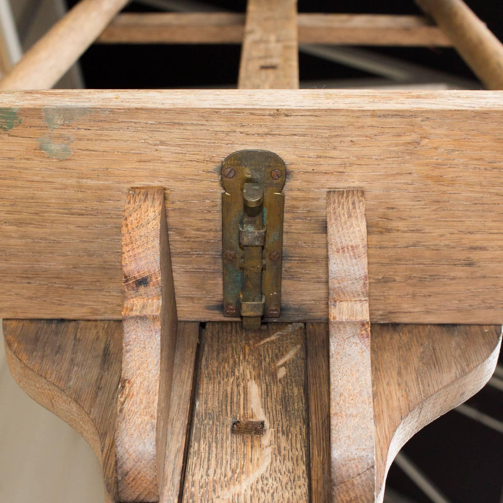 Oak Antique Spindle Wood Easel Found in France