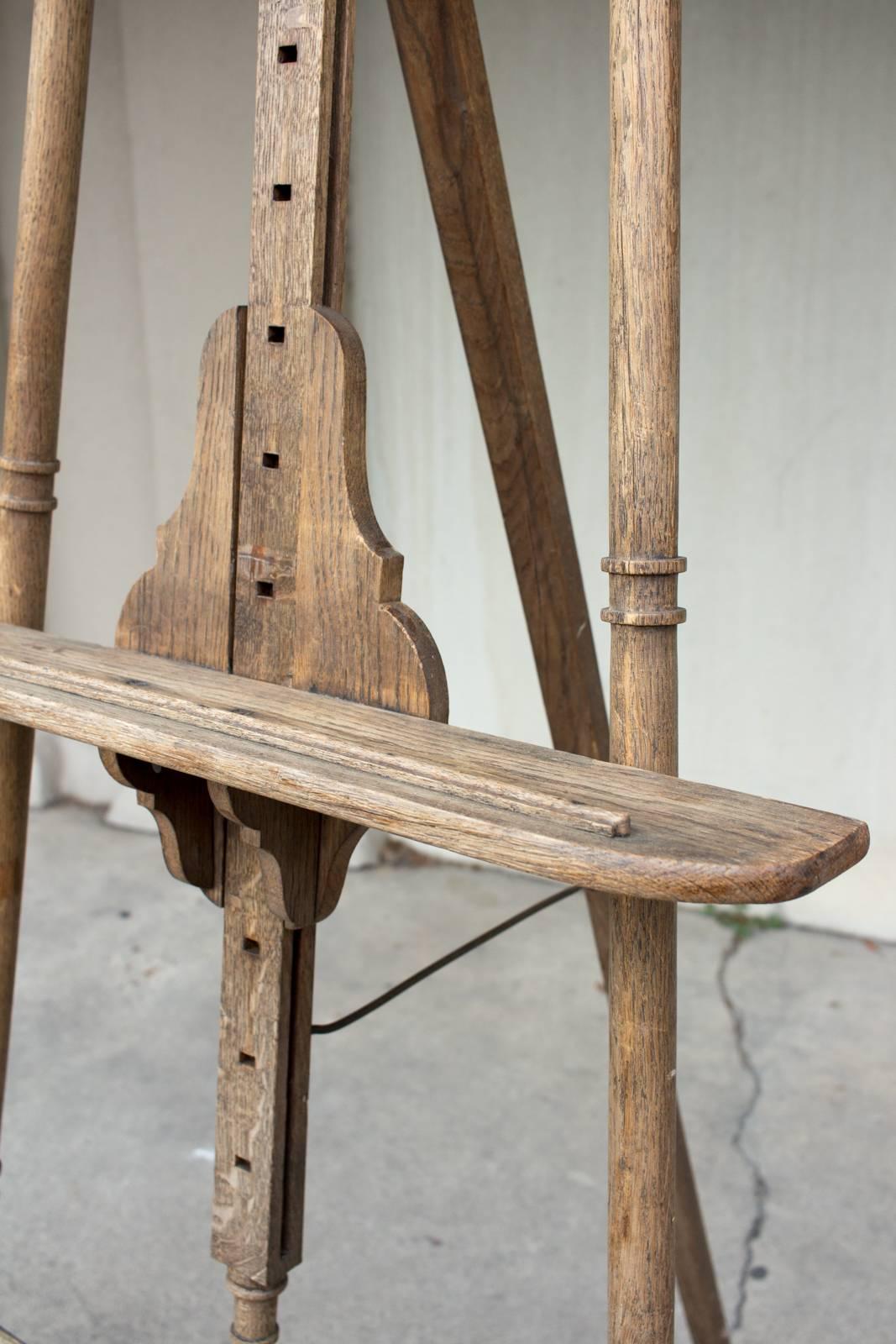 antique wood easel