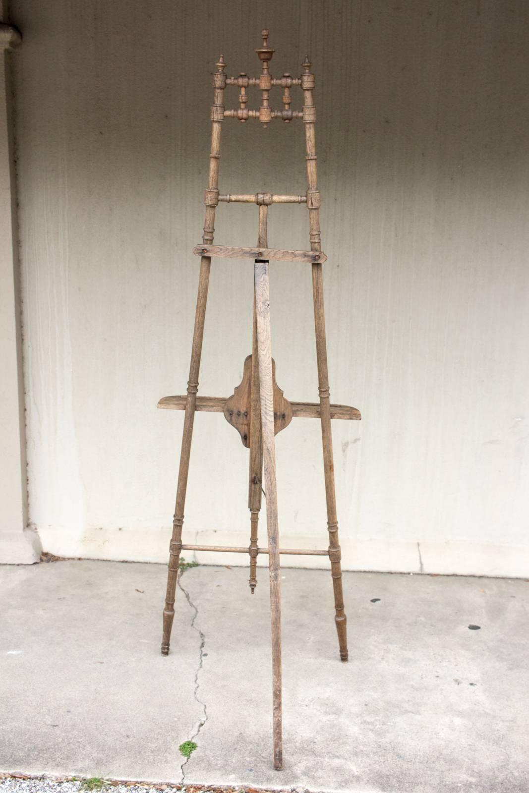 antique wooden easel
