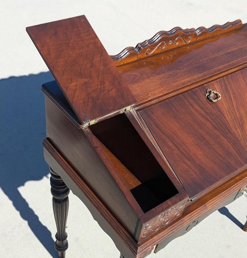 Antiker Spinet-Schreibtisch, Massivholz, Schreibtisch, Sekretär-Schreibtisch (Viktorianisch)