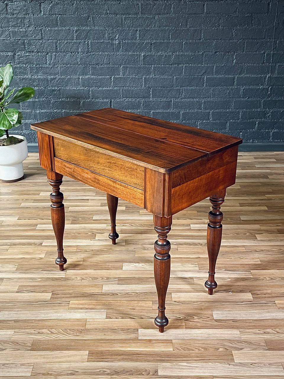 Victorian Antique Spinet Style Writing Desk w/ Hidden Deawers