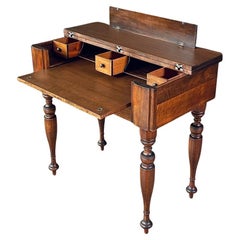 Antique Spinet Style Writing Desk w/ Hidden Deawers