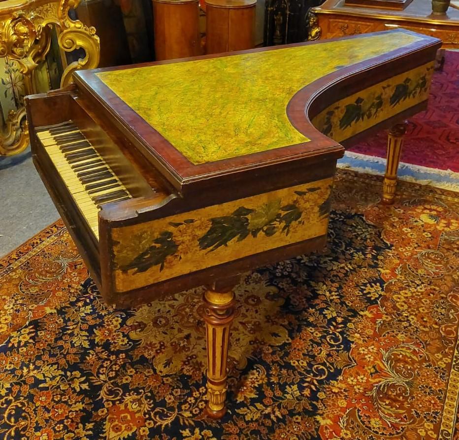 Antique Spinetta Piano, Openable with Painting, 18th Century Venice 'Italy' 3