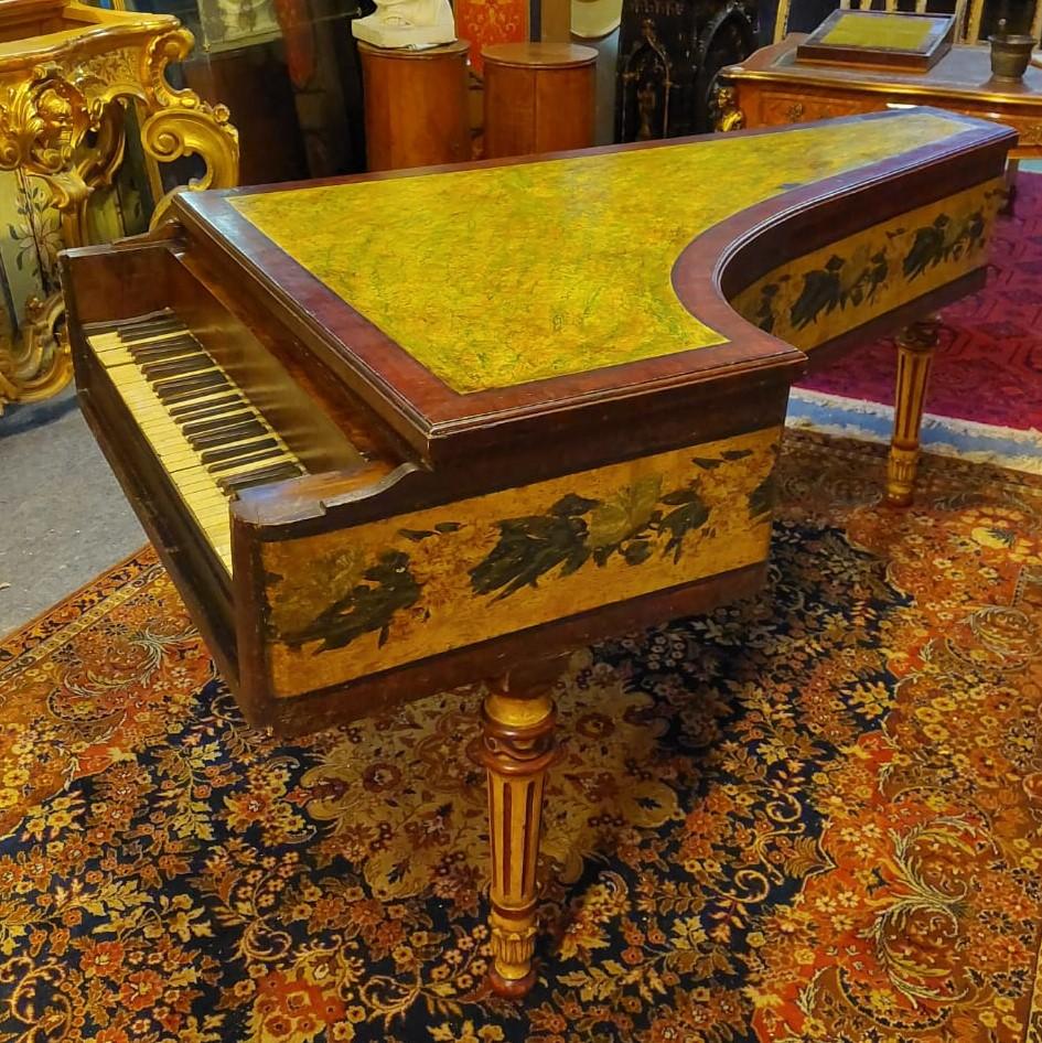 Antique Spinetta Piano, Openable with Painting, 18th Century Venice 'Italy' 4