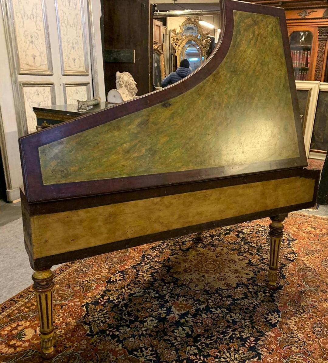 Antique Spinetta Piano, Openable with Painting, 18th Century Venice 'Italy' 7