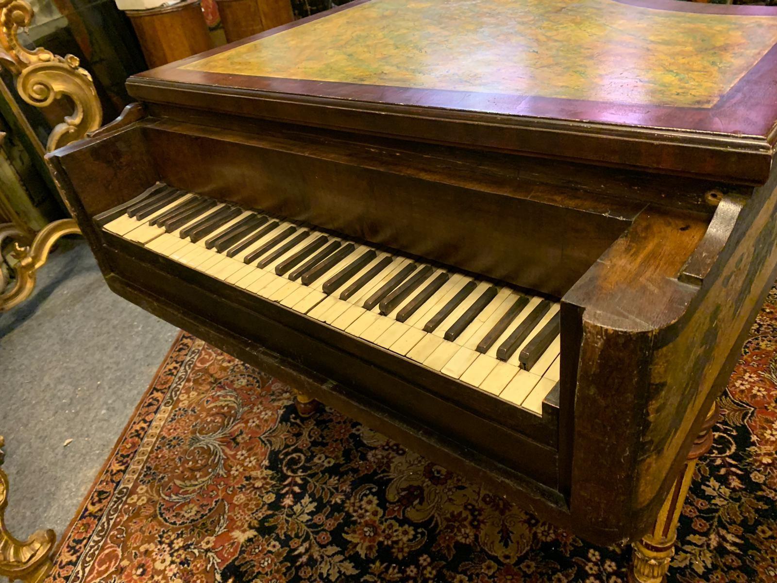 Antique Spinetta Piano, Openable with Painting, 18th Century Venice 'Italy' 8
