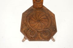 Antique Spinning Chair:: Victorian Carved Oak Hall Chair:: Scotland 1880:: B1920