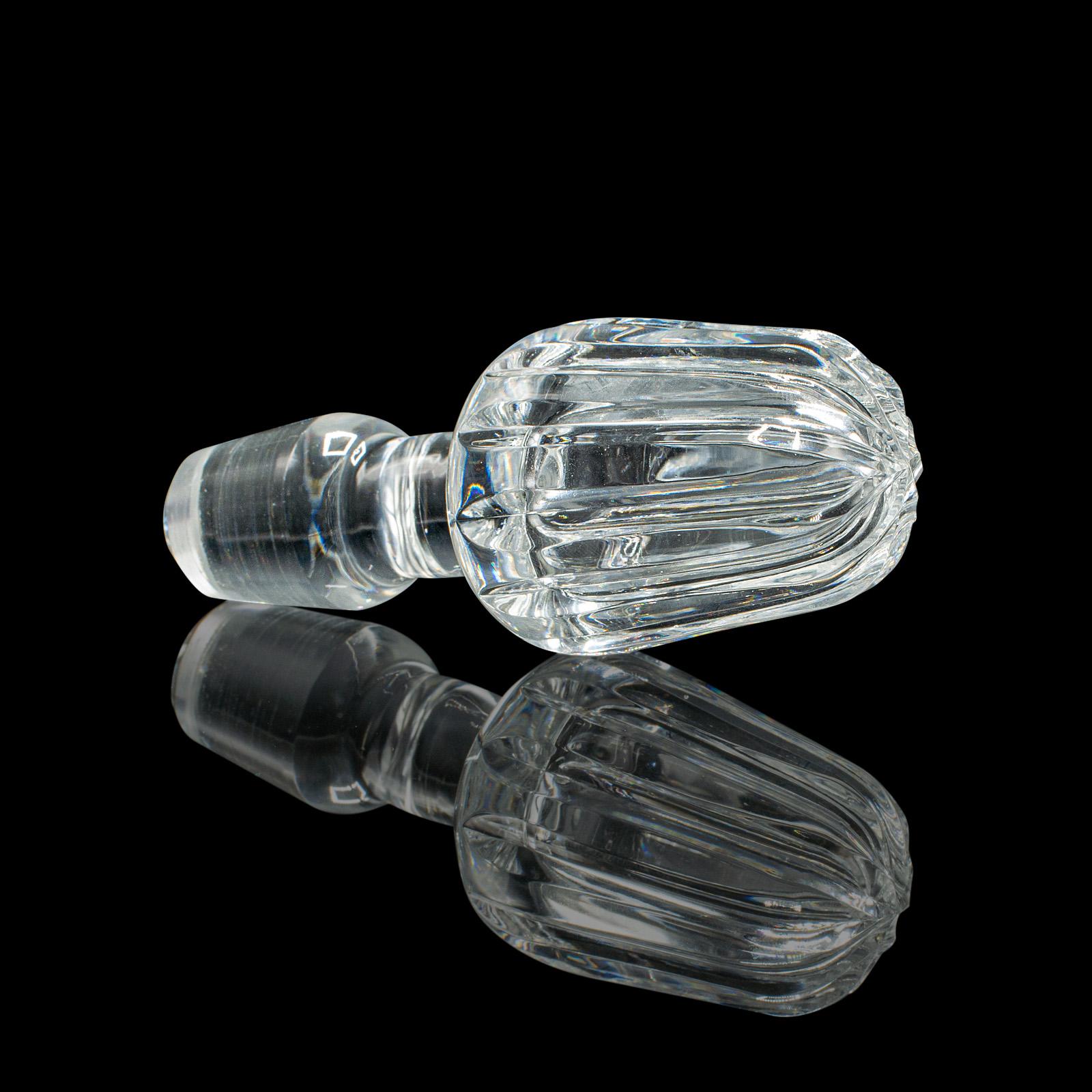 Antique Spirit Decanter, Edwardian, Cut Glass, Hallmarked Silver, English, 1903 For Sale 6