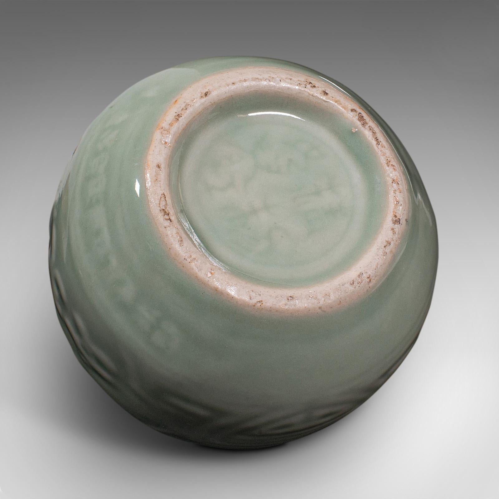 Antique Spirit Pot, Chinese, Celadon Ceramic, Gourd, Pouring Jug, Victorian For Sale 5