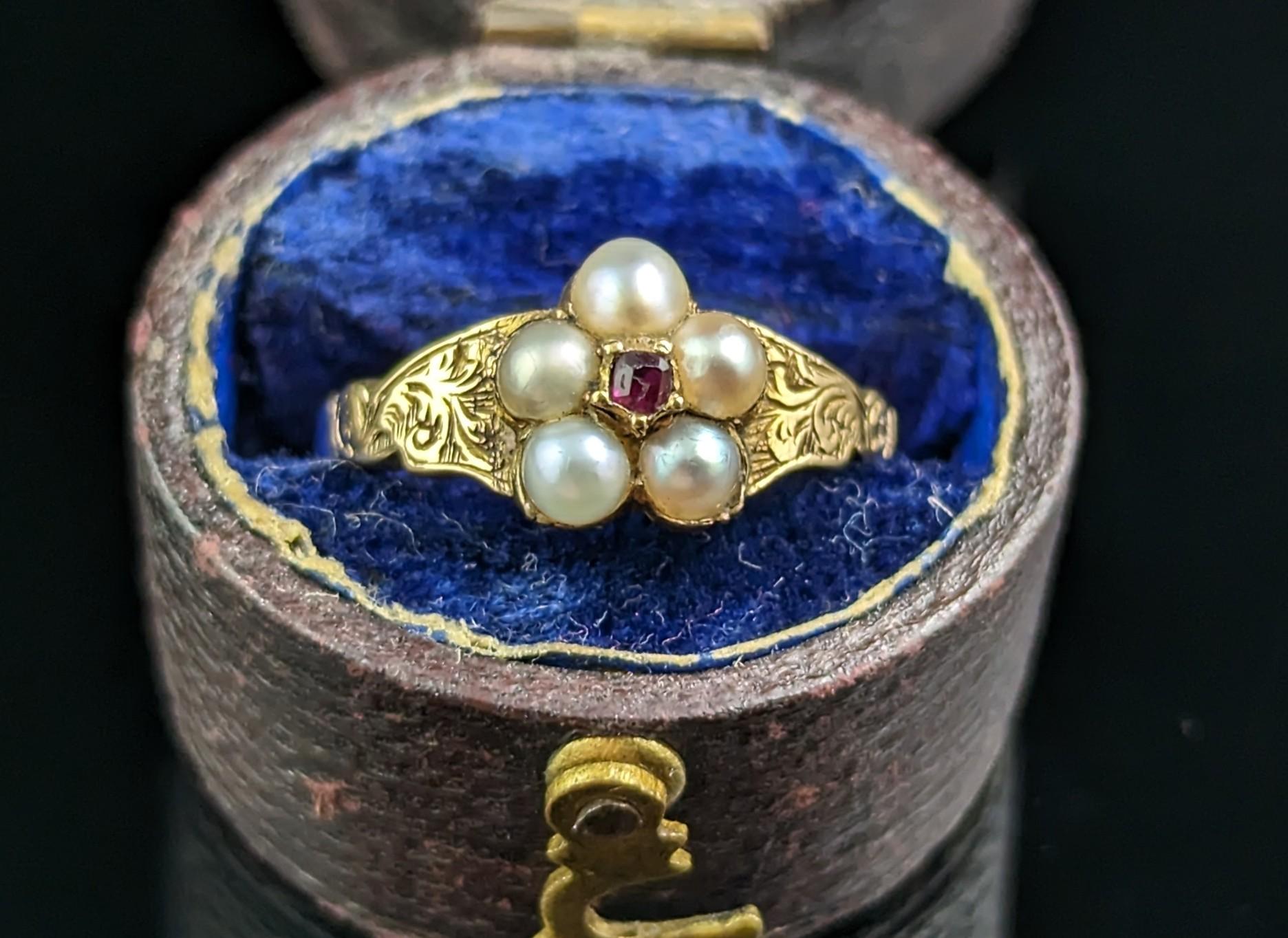 pearl flower ring