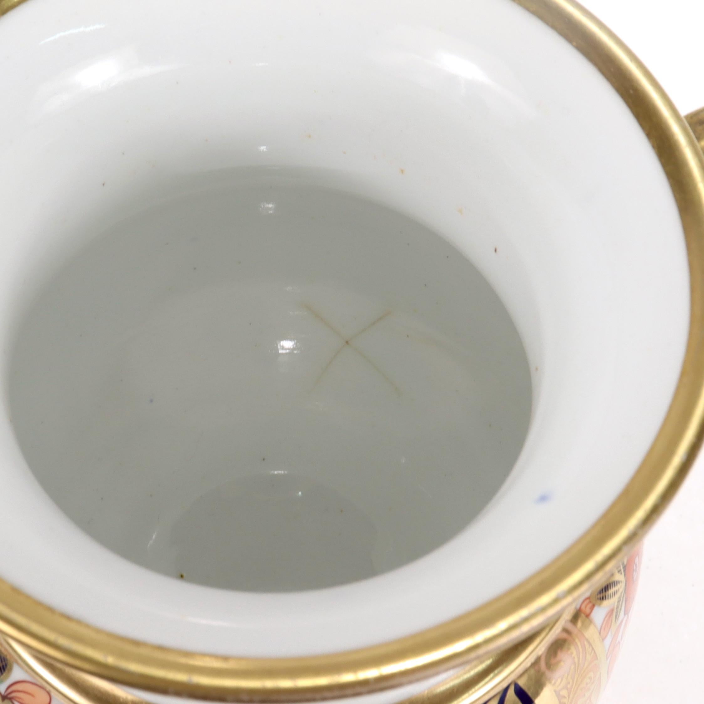 Antique Spode Imari Porcelain Twin Handled Vase Pattern No. 1409, 1820s 2
