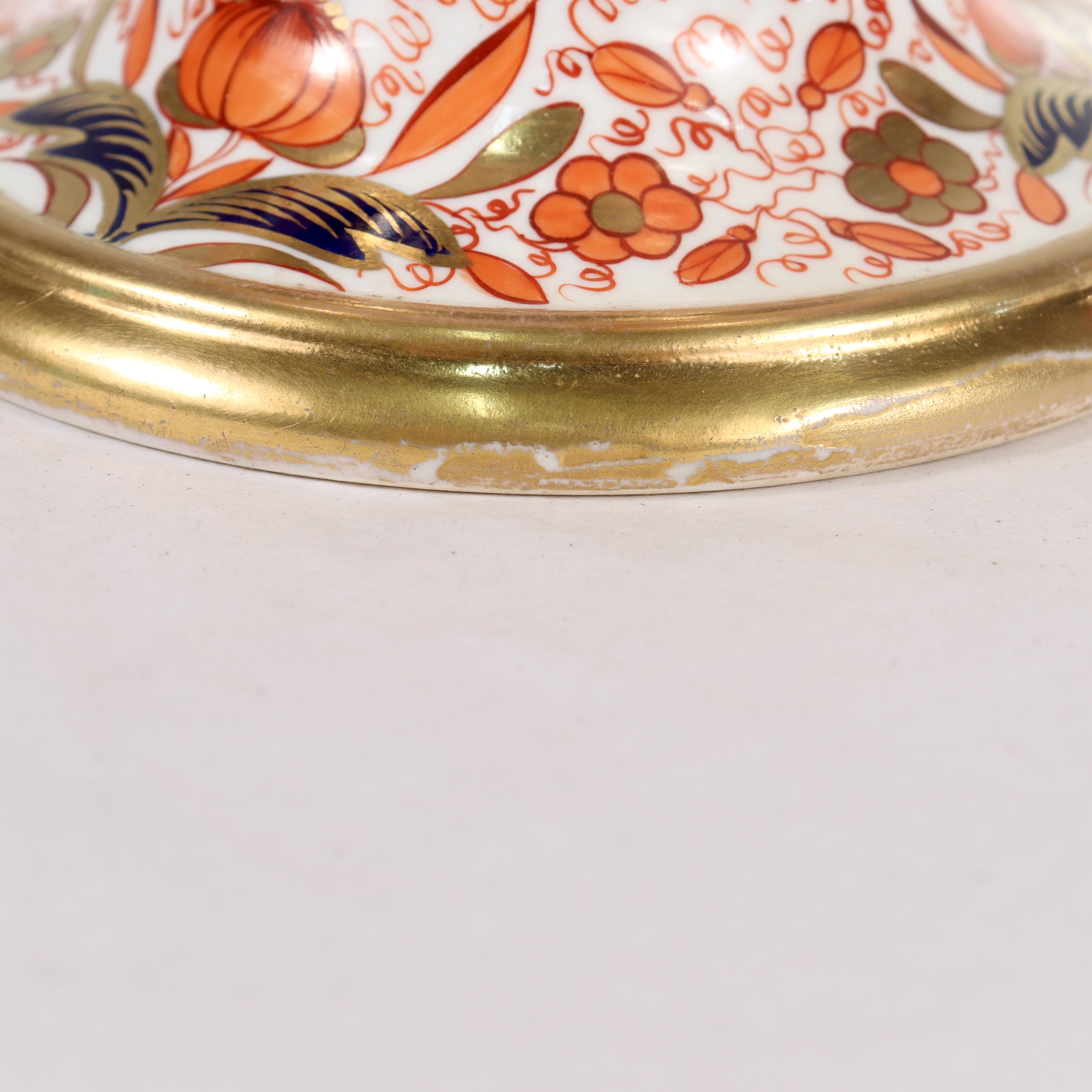 Antique Spode Imari Porcelain Twin Handled Vase Pattern No. 1409, 1820s 5