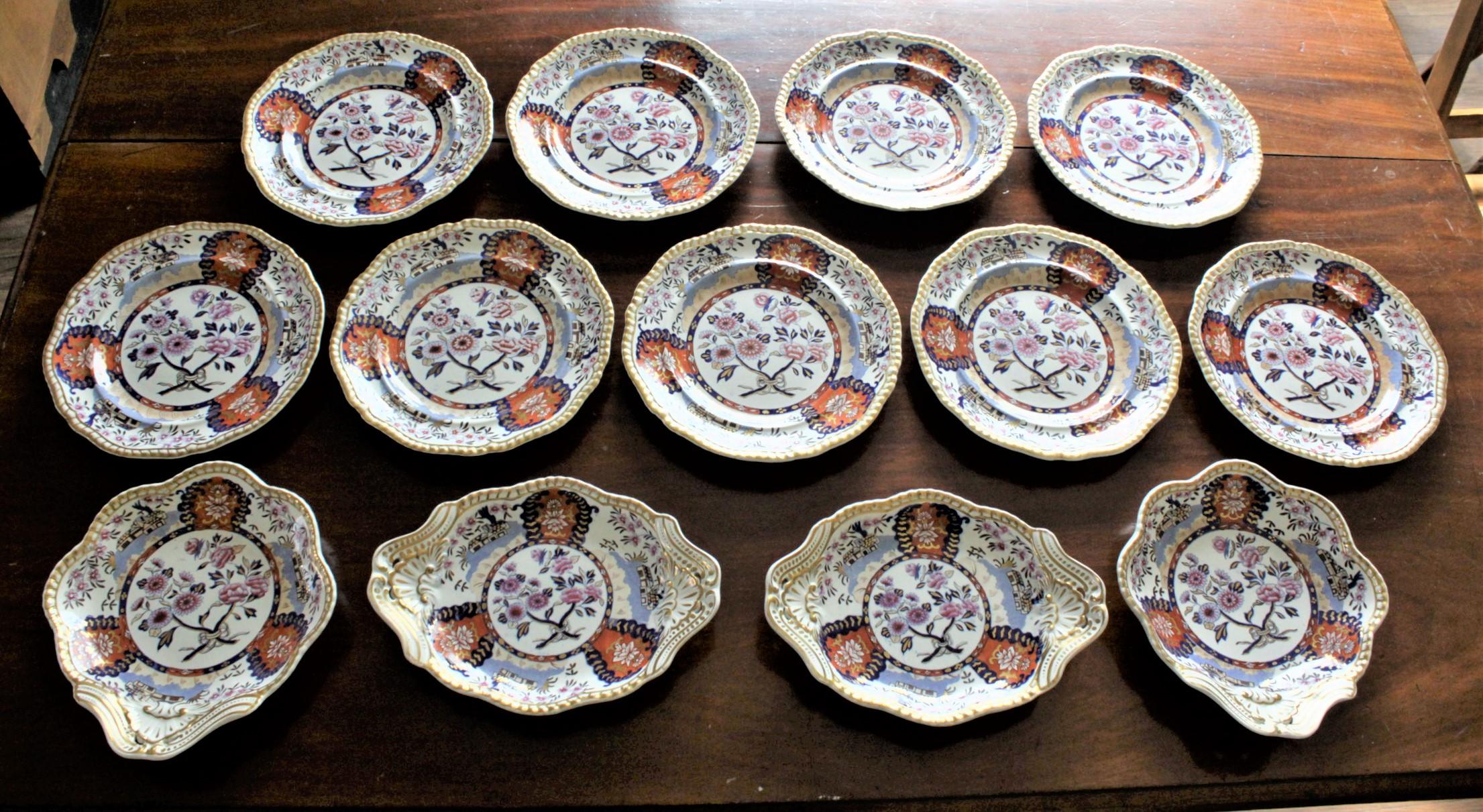 Antique Spode 'Imperial' Chinoiserie Styled 13 Piece Luncheon Set, Circa 1823 4
