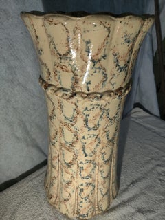 Antique Spongeware Umbrella Stand