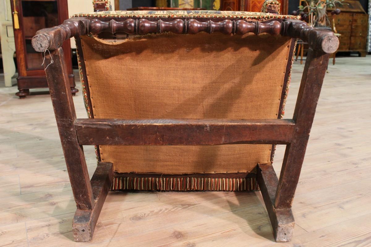 Antique Spool Armchair in Walnut, 19th Century For Sale 8