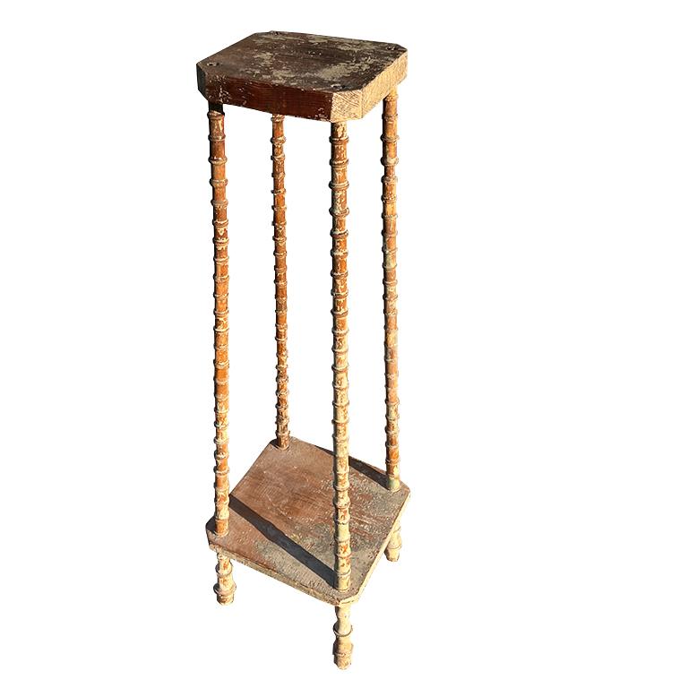 XIX secolo Antico tavolo con gambe a rocchetto proveniente dalla tenuta di Jonathan Parks, Santa Fe Fine 1800 in vendita