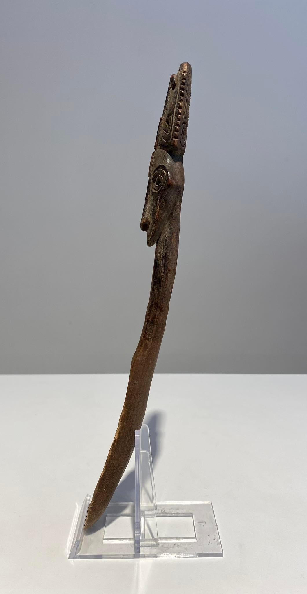 20th Century Antique spoon Lower Sepik Papua New Guinea Murik Lakes Ramu Maprik Oceanic Art For Sale