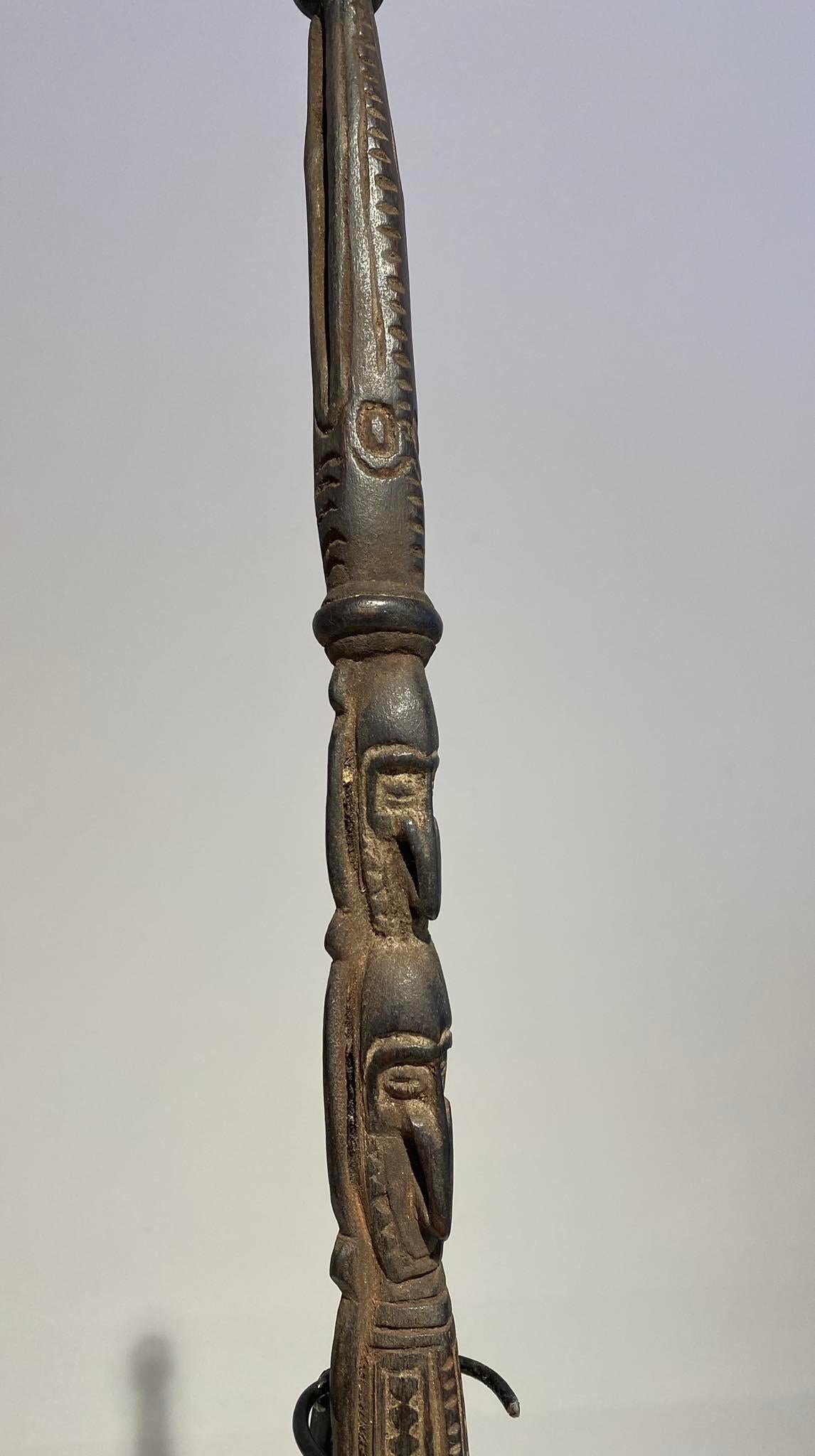 XX secolo Cucchiaio antico Basso Sepik Papua Nuova Guinea Laghi di Murik Ramu Arte oceanica Ramu in vendita