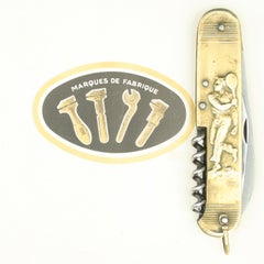 Antique Sporting Pen Knife, Boxing, Tennis, 1930s