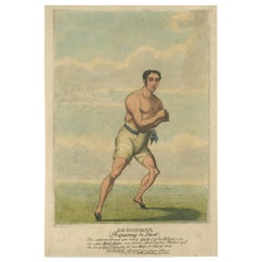 Antique Sports Print of J. Goodman 'Runner' by S.W. Fores, 1826