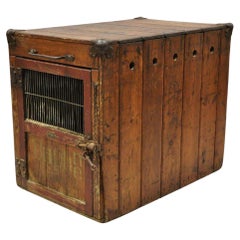 Used Spratt's Patent London Wooden Victorian Pet Carrier Cage Crate "Daphne"