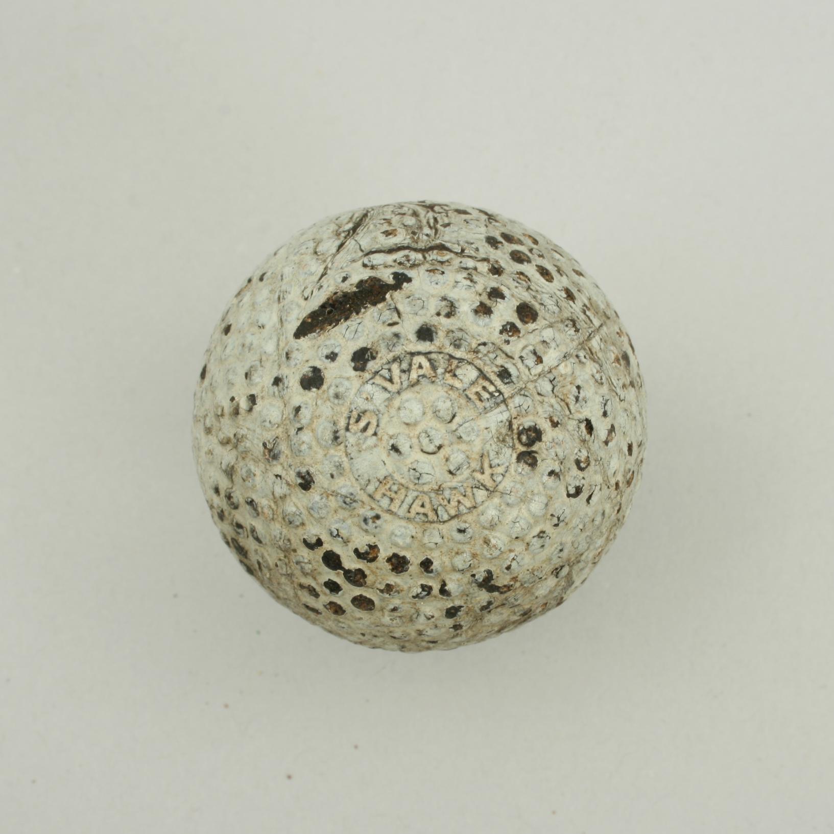 Antique Springvale Hawk Golf Ball, Bramble Pattern. In Good Condition In Oxfordshire, GB