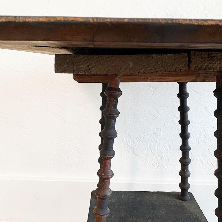 antique spool leg table