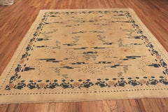 Antique Square Chinese Rug. Size: 9 ft 2 in x 9 ft 4 in