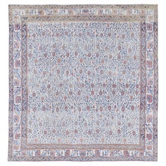 Antique Botanical Square Agra Rug