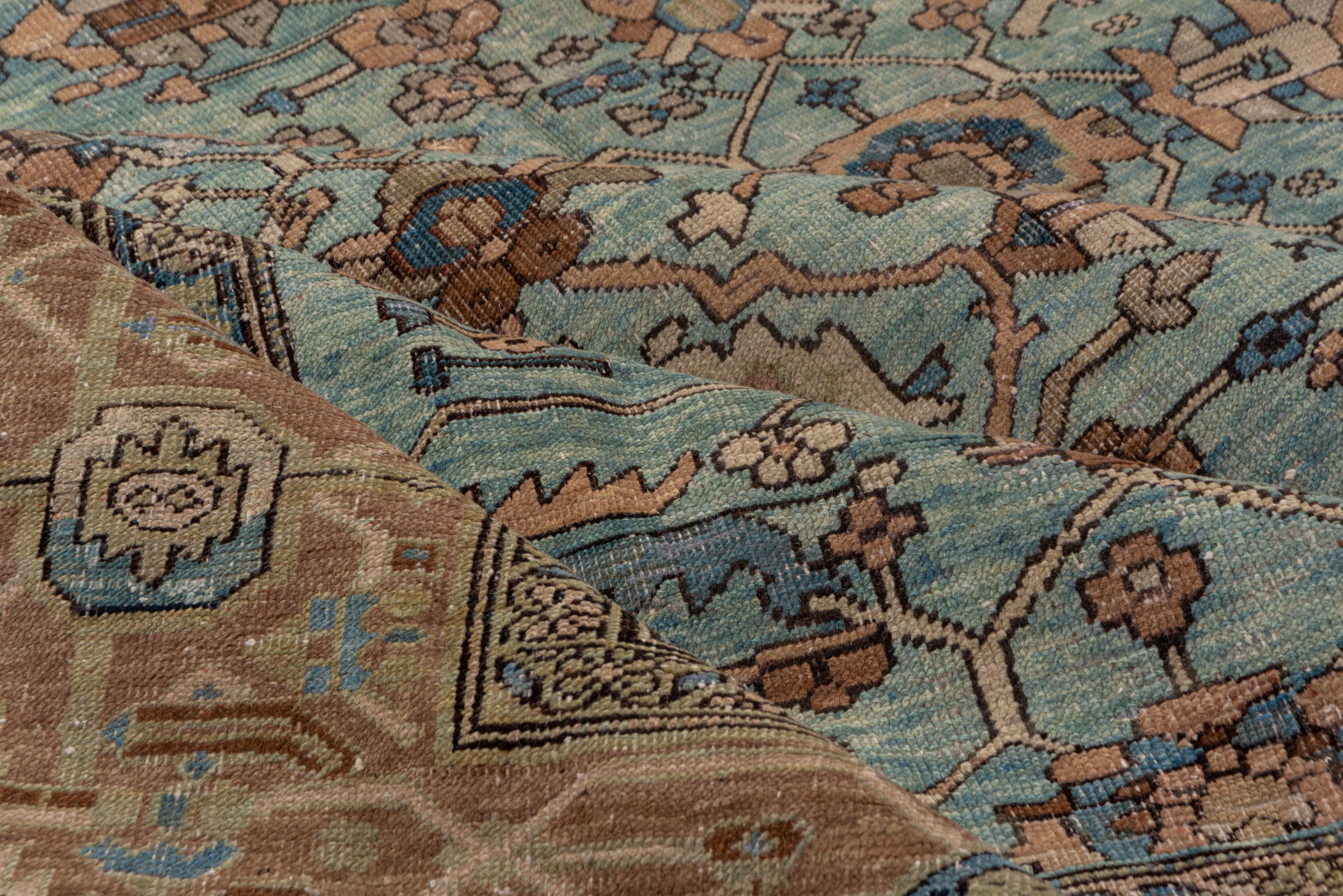 Hand-Knotted Antique Square Heriz Carpet, Oversized, circa 1900s For Sale