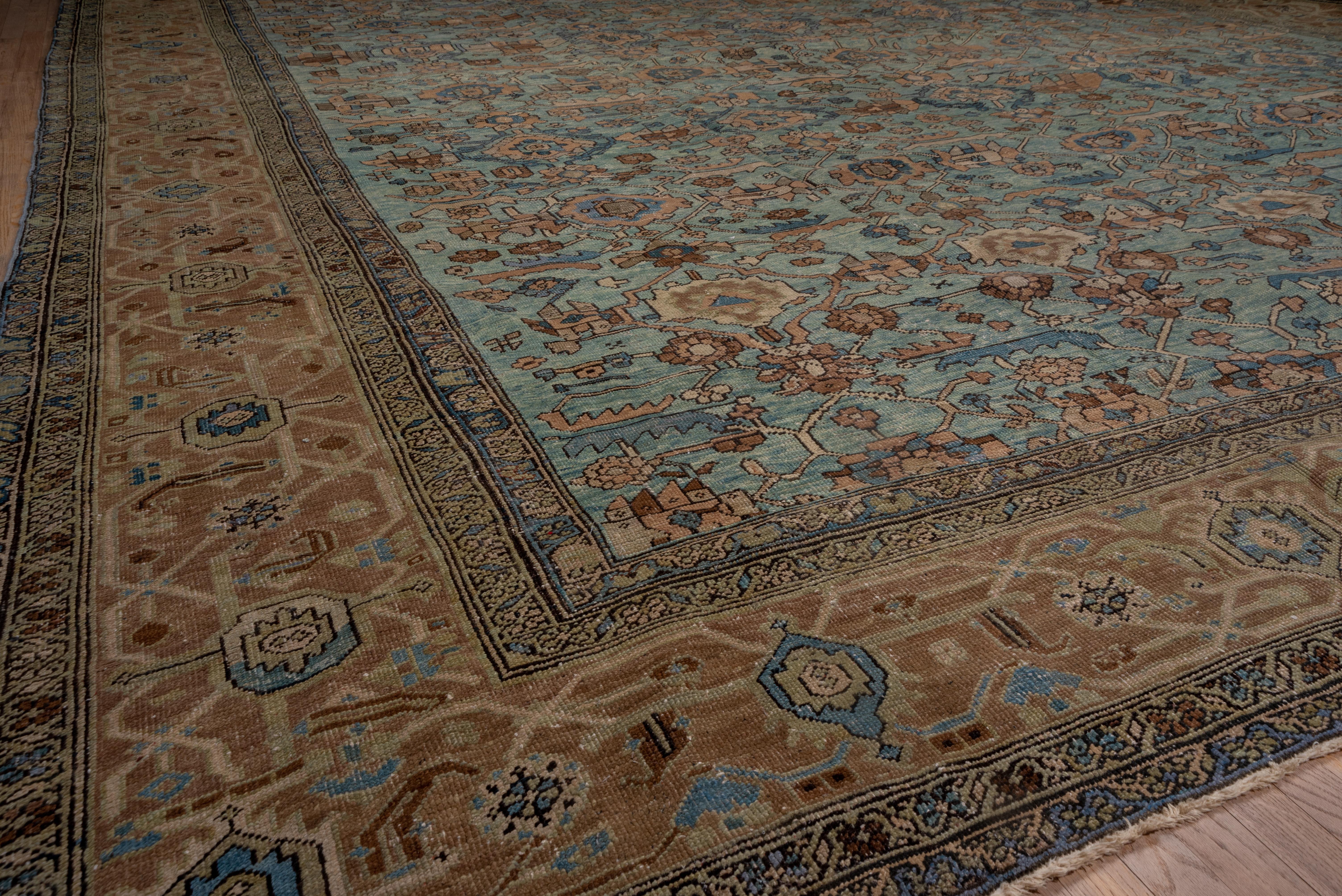 Wool Antique Square Heriz Carpet, Oversized, circa 1900s For Sale