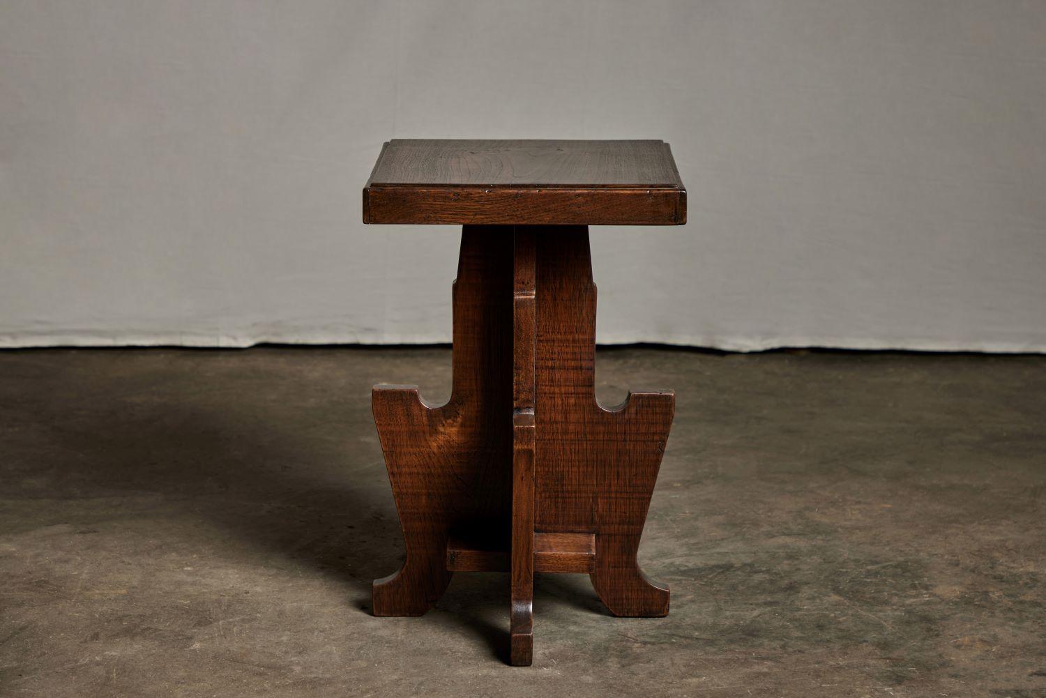 Antique Square occasional table. Tick teak hardwood. Art Deco Period. Tropical-Dutch, Indonesia Circa 1920.